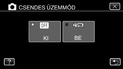 Rögzítés Pillanatfelvétel-rögzítés műveleti gombjai Művelet gombok Leírás A néma mód használata Néma mód használata esetén az LCD monitor elsötétül és az üzemeltetés hangjai nem hallhatók.