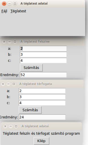 activeforeground : előtérszín, ha a menügomb fölött van az egér. bg : háttérszín. bd : szegély pixelekben. Alapértelmezett 2. font: a szöveg tulajdonságai.