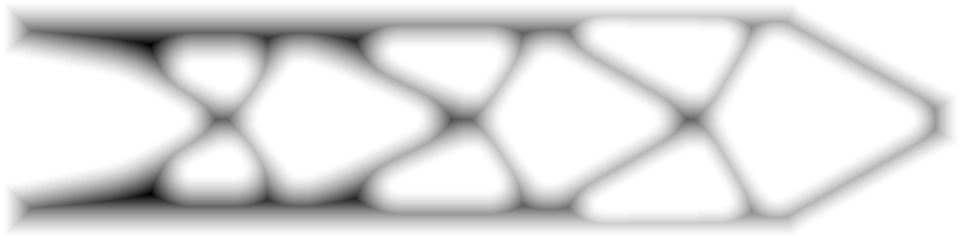 14. ábra A gömbhalak méretének megfelelő skalármező (minél feketébb, annál nagyobb) Lokális csomóponti pozíció optimálás (LLPO - Local point position optimization): Ezen optimálás alapötlete, hogy a