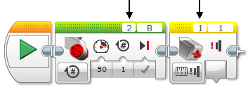 12. ábra: A téglák kiválasztása a portok mellett Könyvészet http://botbench.com/blog/2013/01/08/comparing-the-nxt-and-ev3-bricks/ http://education.lego.com/es-es/products http://en.wikipedia.