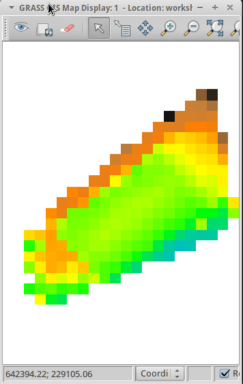 colors map=gto color=elevation A raszter színezését az r.