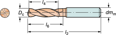 Cororill elta-c 4 5 c R840 Hengeres szár Cororill elta-c nagy pontosságú keményfém fúró ÚRÁS uratátmérő: 3,00 20,00 mm (0,118 0,787 coll) Külső hűtőközeg-ellátás Max furatmélység: 4-5 c Bevonat: