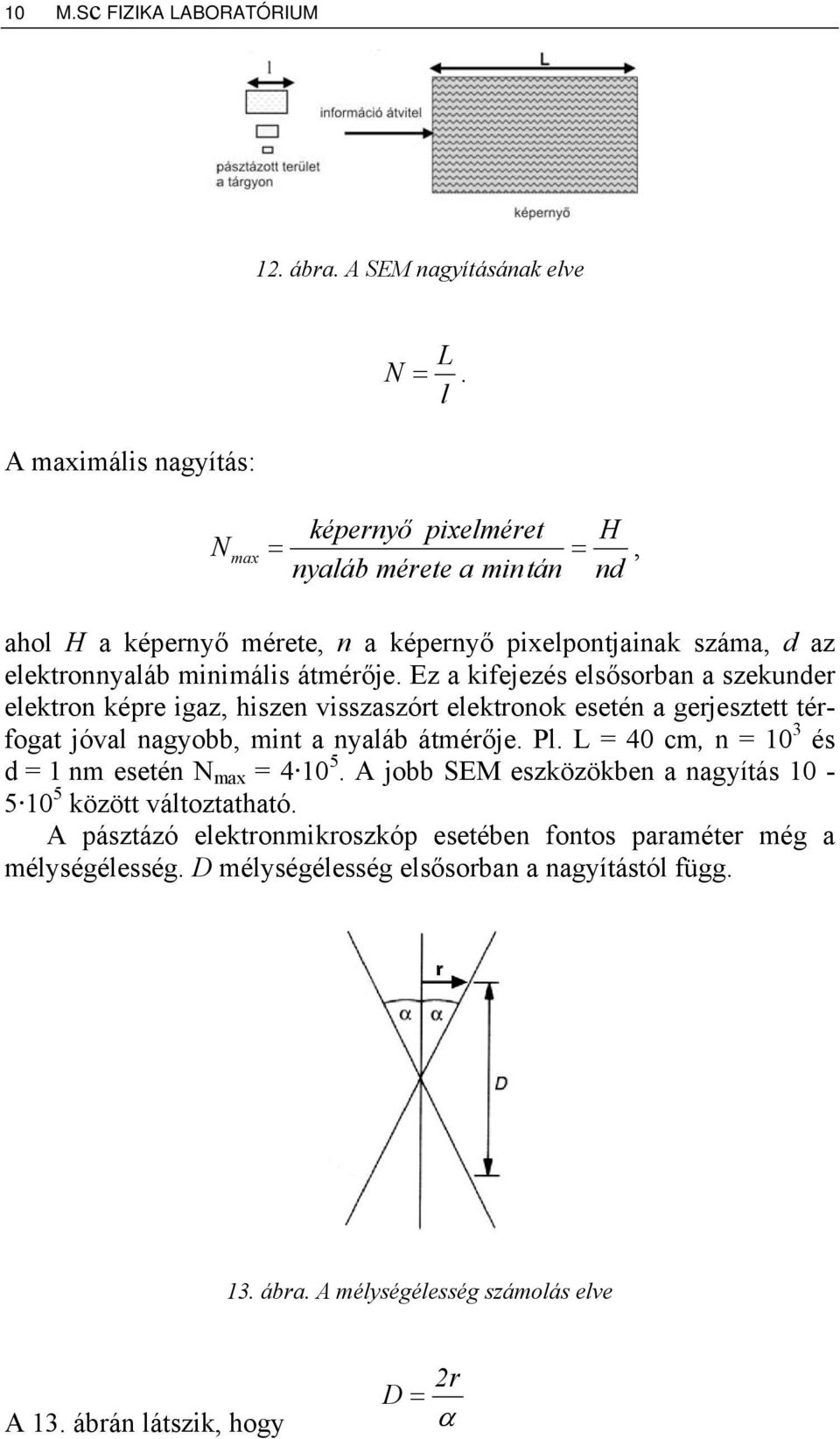 Ez a kifejezés elsősorban a szekunder elektron képre igaz, hiszen visszaszórt elektronok esetén a gerjesztett térfogat jóval nagyobb, mint a nyaláb átmérője. Pl.