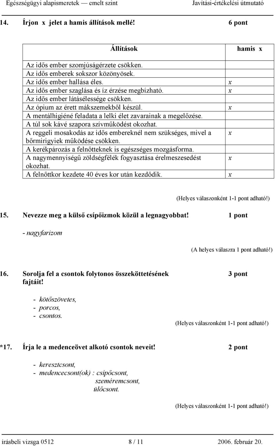 A túl sok kávé szapora szívműködést okozhat. A reggeli mosakodás az idős embereknél nem szükséges, mivel a bőrmirigyiek működése csökken. A kerékpározás a felnőtteknek is egészséges mozgásforma.