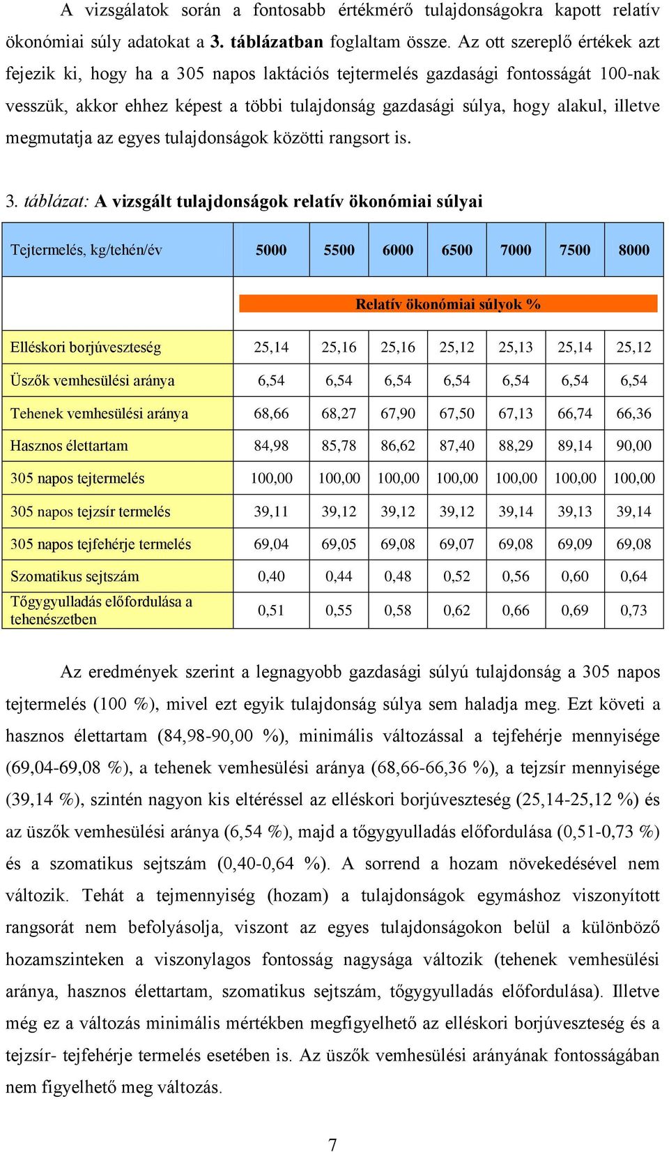 megmutatja az egyes tulajdonságok közötti rangsort is. 3.