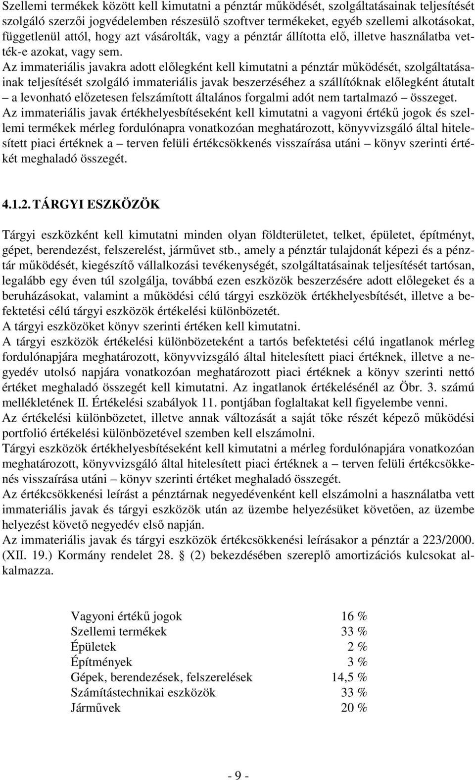 Az immateriális javakra adott elılegként kell kimutatni a pénztár mőködését, szolgáltatásainak teljesítését szolgáló immateriális javak beszerzéséhez a szállítóknak elılegként átutalt a levonható