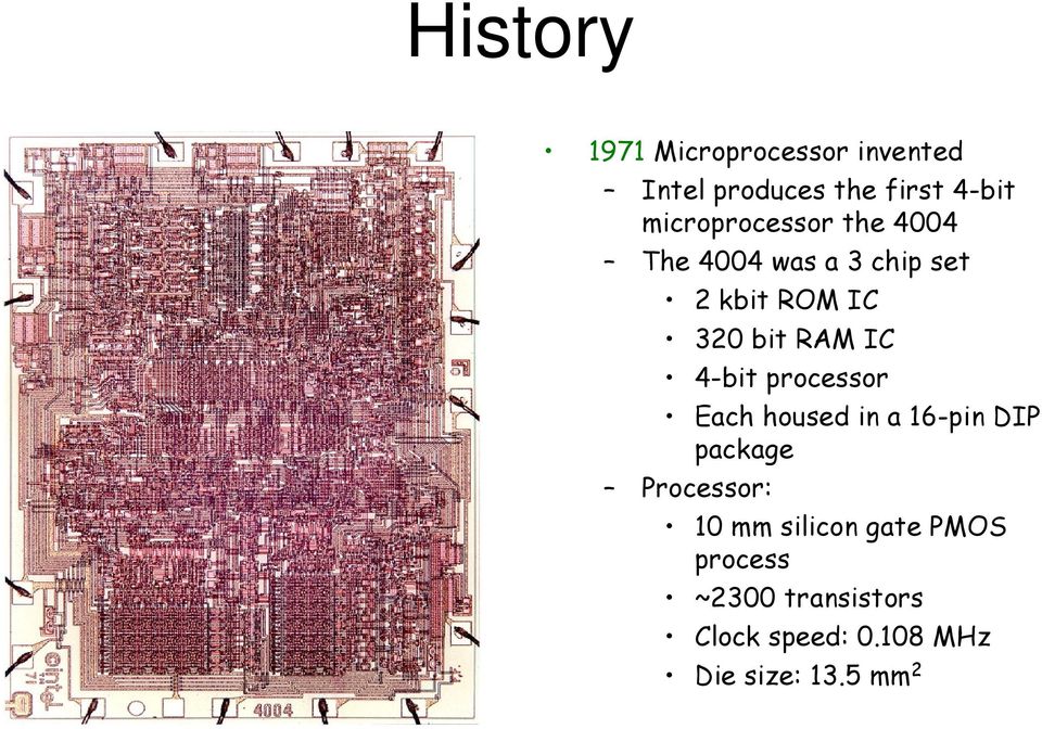 IC 4-bit processor Each housed in a 16-pin DIP package Processor: 10 mm