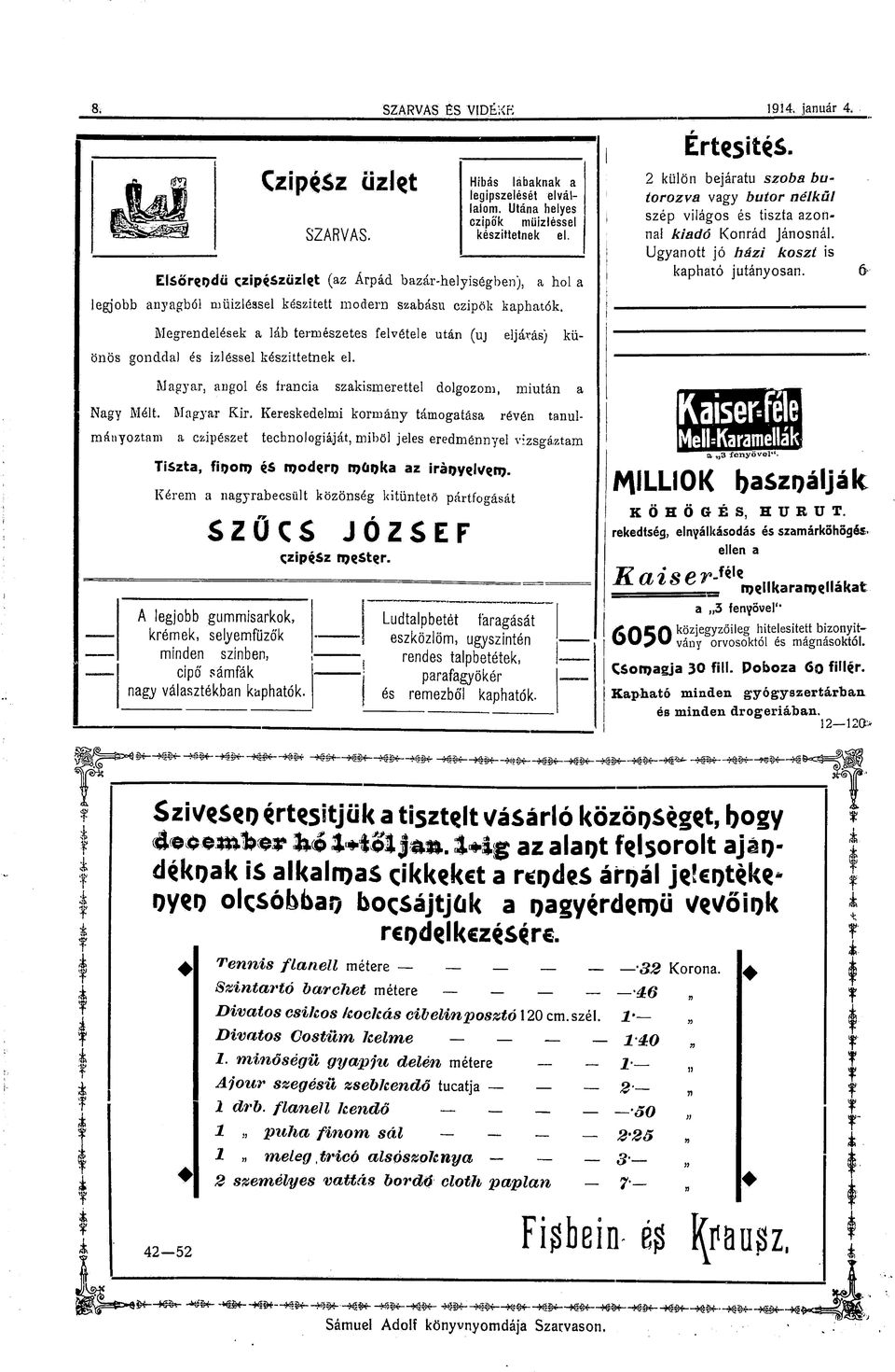 2 külön bejáratú szoba bútorozva vagy bútor nélkül szép vlágos és tszta azonnal kadó Konrád Jánosnál, nott jó ház koszt s kapható jutányosán.