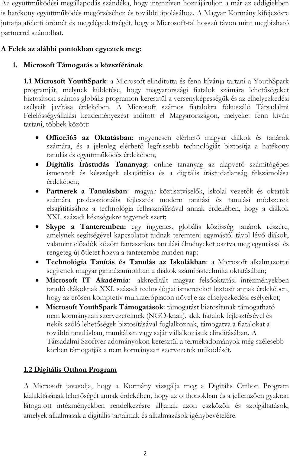 Microsoft Támogatás a közszférának 1.