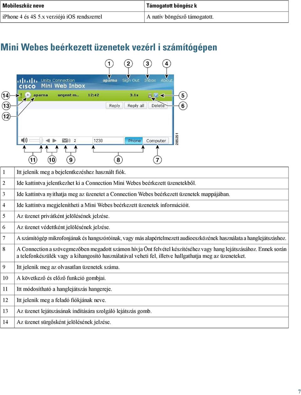 Ide kattintva jelentkezhet ki a Connection Mini Webes beérkezett üzenetekből. Ide kattintva nyithatja meg az üzenetet a Connection Webes beérkezett üzenetek mappájában.