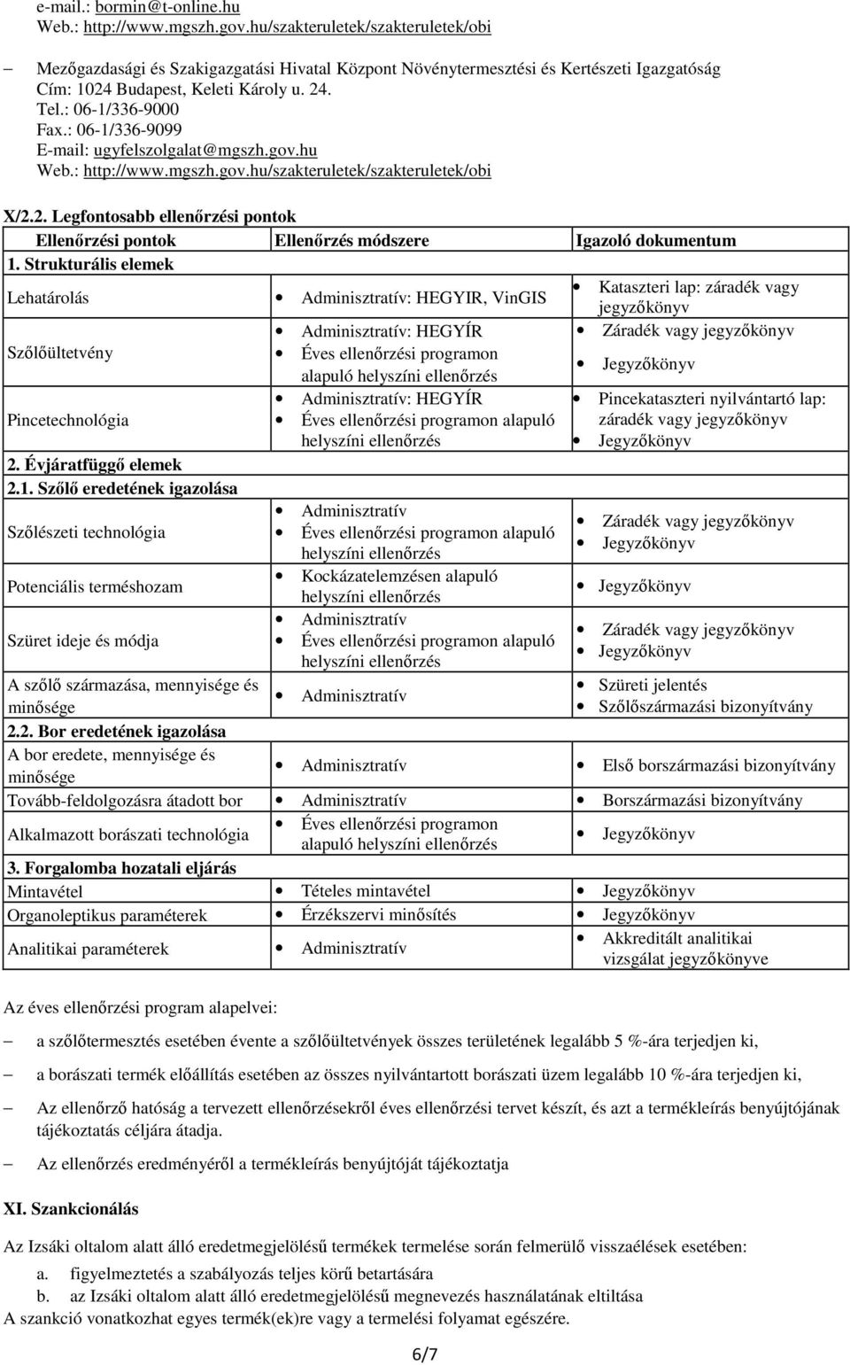 : 06-1/336-9099 E-mail: ugyfelszolgalat@mgszh.gov.hu Web.: http://www.mgszh.gov.hu/szakteruletek/szakteruletek/obi X/2.