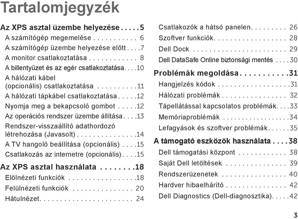 ....12 Az operációs rendszer üzembe állítása....13 Rendszer-visszaállító adathordozó létrehozása (Javasolt)...............14 A TV hangoló beállítása (opcionális).