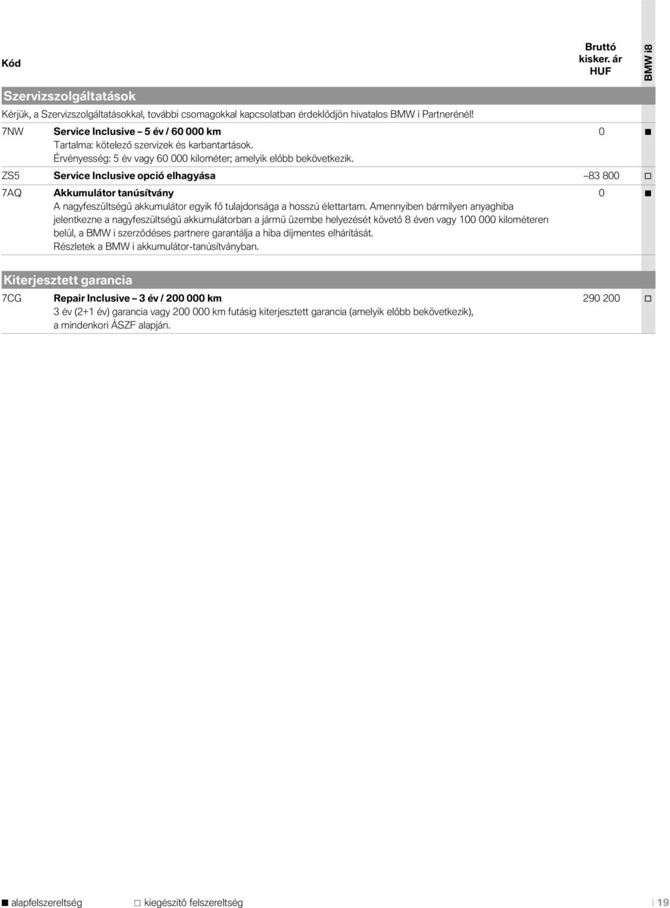 ZS5 Service Inclusive opció elhagyása 83 800 o 7AQ Akkumulátor tanúsítvány 0 A nagyfeszültségű akkumulátor egyik fő tulajdonsága a hosszú élettartam.