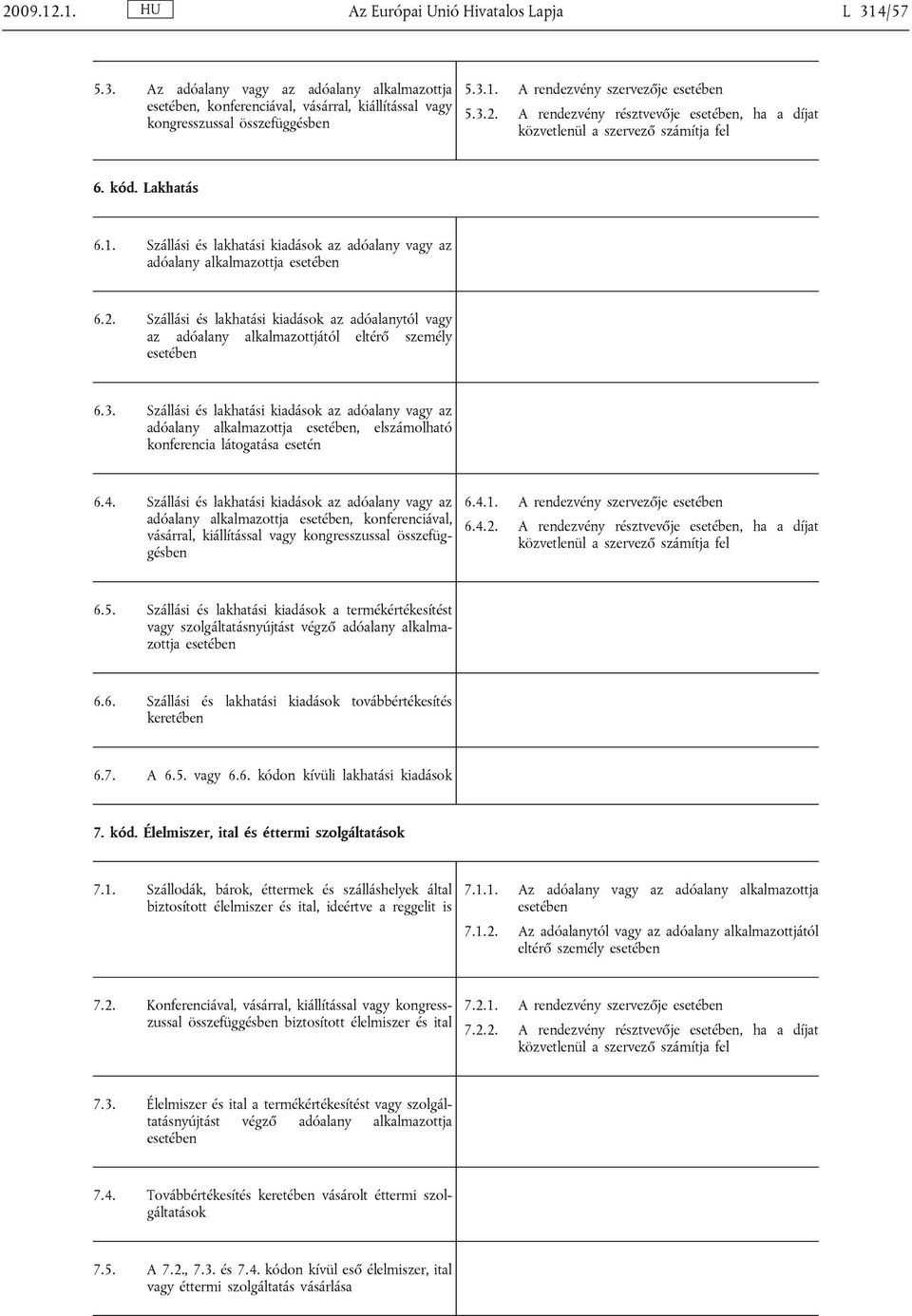 3. Szállási és lakhatási kiadások az adóalany vagy az adóalany alkalmazottja, elszámolható konferencia látogatása esetén 6.4.