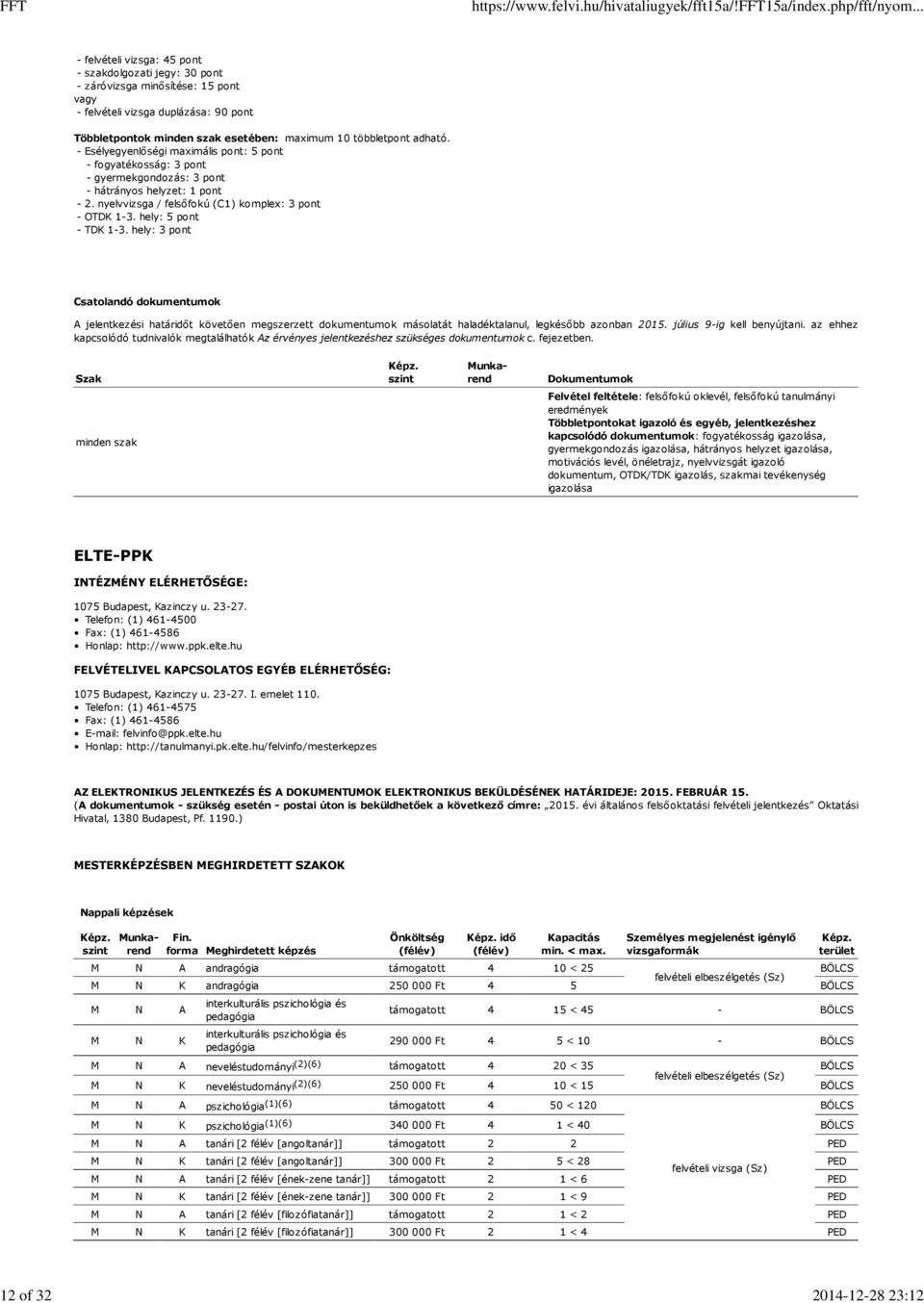 nyelvvizsga / felsőfokú (C1) komplex: 3 pont - OTDK 1-3. hely: 5 pont - TDK 1-3.