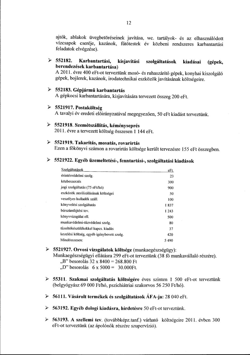 évre 400 e Ft-ot terveztünk mosó- és ruhaszárító gépek, konyhai kiszolgáló gépek, bojlerek, kazánok, irodatechnikai eszközökjavításának költségeire. >- 552183.