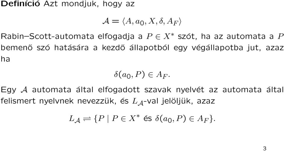 azaz ha δ(a 0, P ) A F.