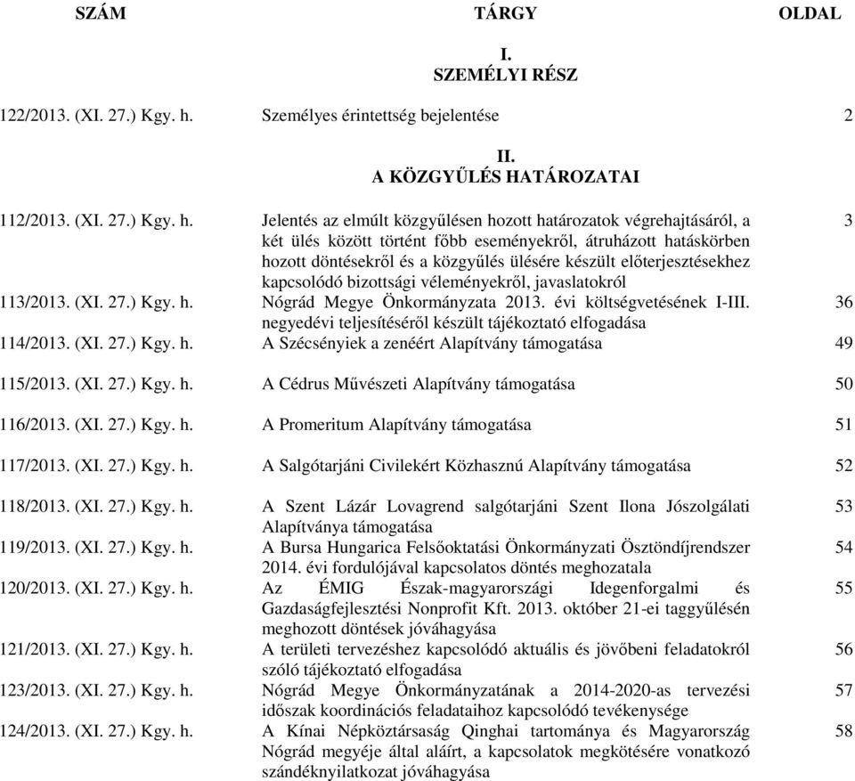 Jelentés az elmúlt közgyűlésen hozott határozatok végrehajtásáról, a 3 két ülés között történt főbb eseményekről, átruházott hatáskörben hozott döntésekről és a közgyűlés ülésére készült