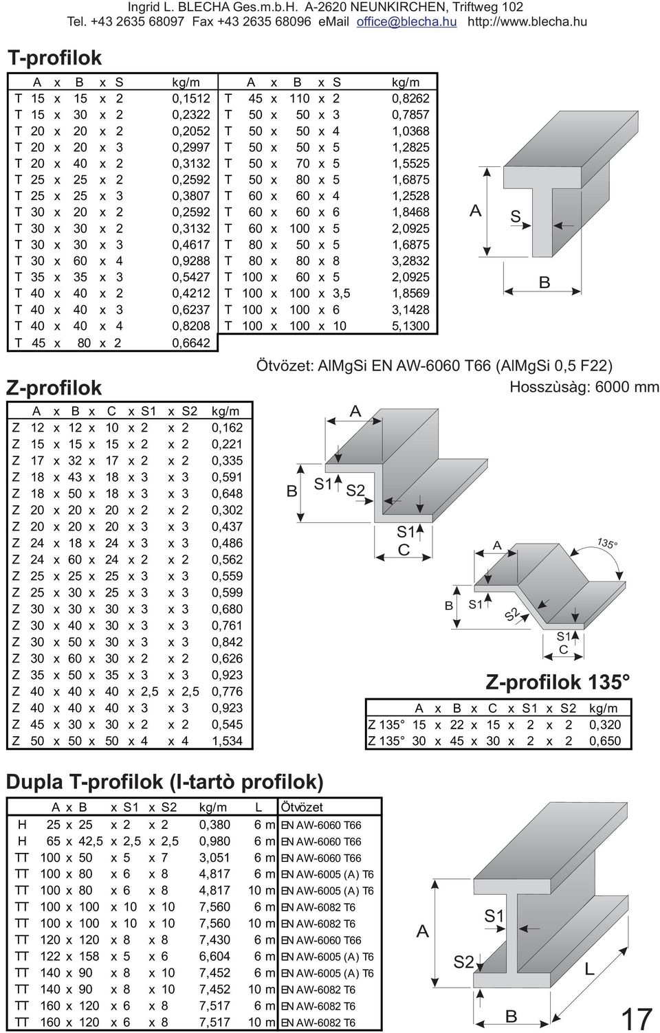 T 60 x 100 x 5 2,0925 T 30 x 30 x 3 0,4617 T 80 x 50 x 5 1,6875 T 30 x 60 x 4 0,9288 T 80 x 80 x 8 3,2832 T 35 x 35 x 3 0,5427 T 100 x 60 x 5 2,0925 T 40 x 40 x 2 0,4212 T 100 x 100 x 3,5 1,8569 T 40