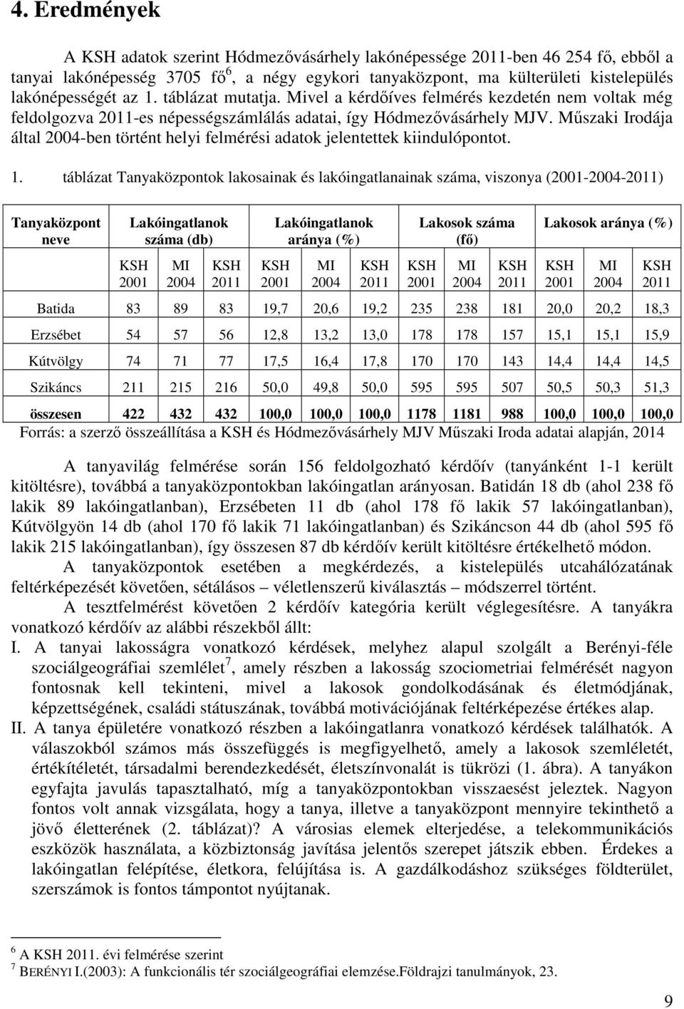 Műszaki Irodája által 2004-ben történt helyi felmérési adatok jelentettek kiindulópontot. 1.