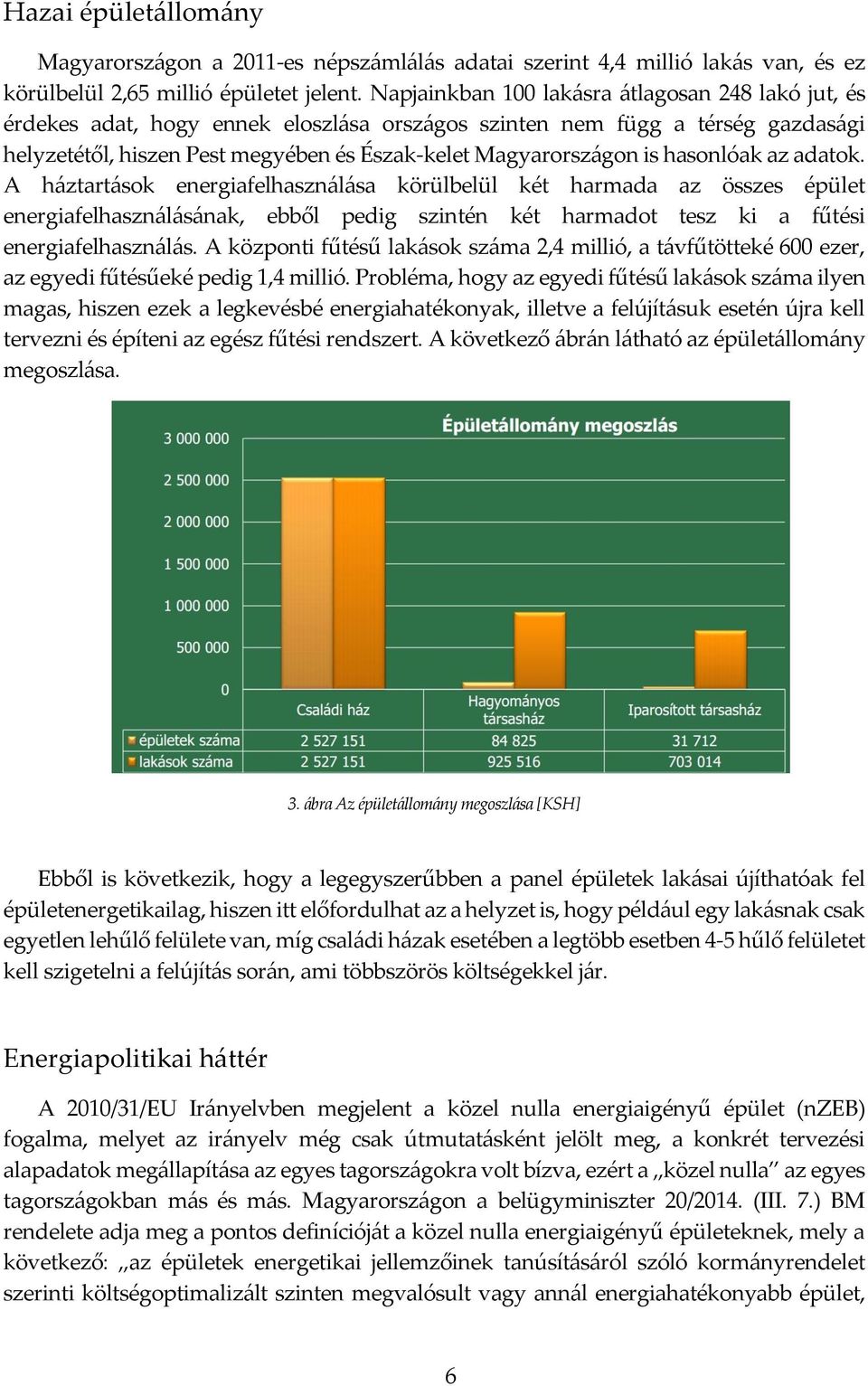 hasonlóak az adatok. A háztartások energiafelhasználása körülbelül két harmada az összes épület energiafelhasználásának, ebből pedig szintén két harmadot tesz ki a fűtési energiafelhasználás.