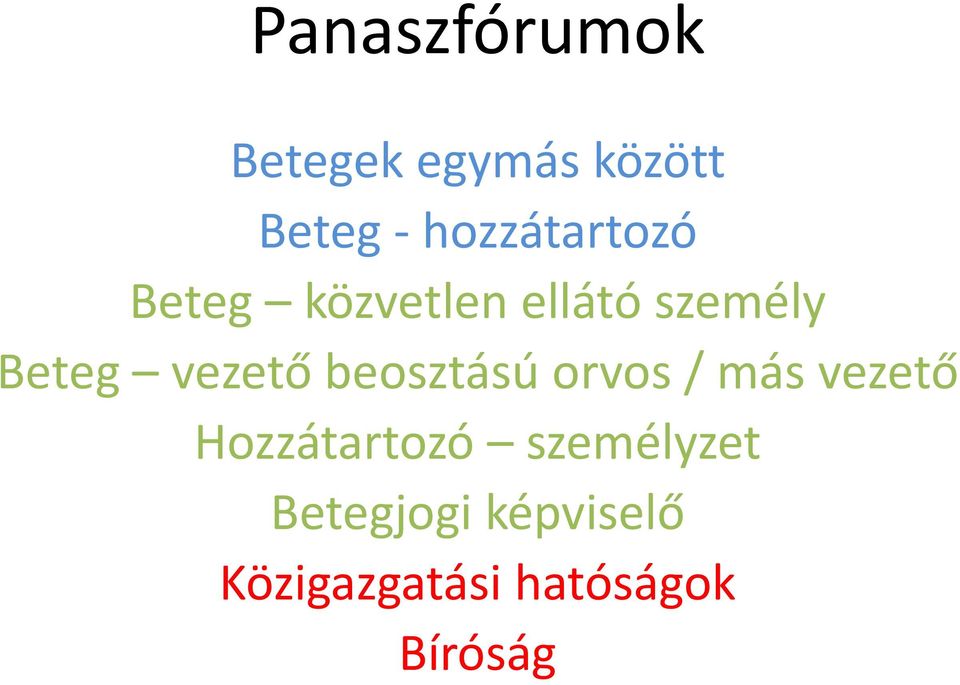 vezető beosztású orvos / más vezető Hozzátartozó