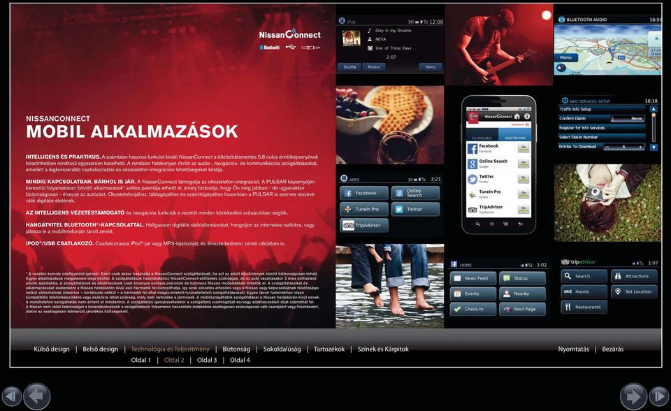 MINDIG KAPCSOLATBAN, BÁRHOL IS JÁR. A NissanConnect támogatja az okostelefon-integrációt.