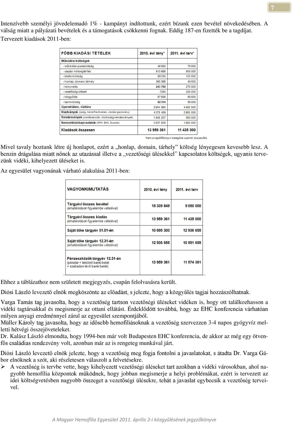 A benzin drágulása miatt nőnek az utazással illetve a vezetőségi ülésekkel kapcsolatos költségek, ugyanis tervezünk vidéki, kihelyezett üléseket is.