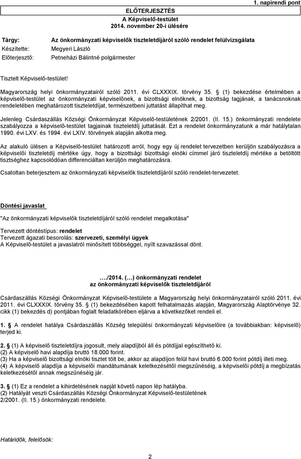 Magyarország helyi önkormányzatairól szóló 2011. évi CLXXXIX. törvény 35.