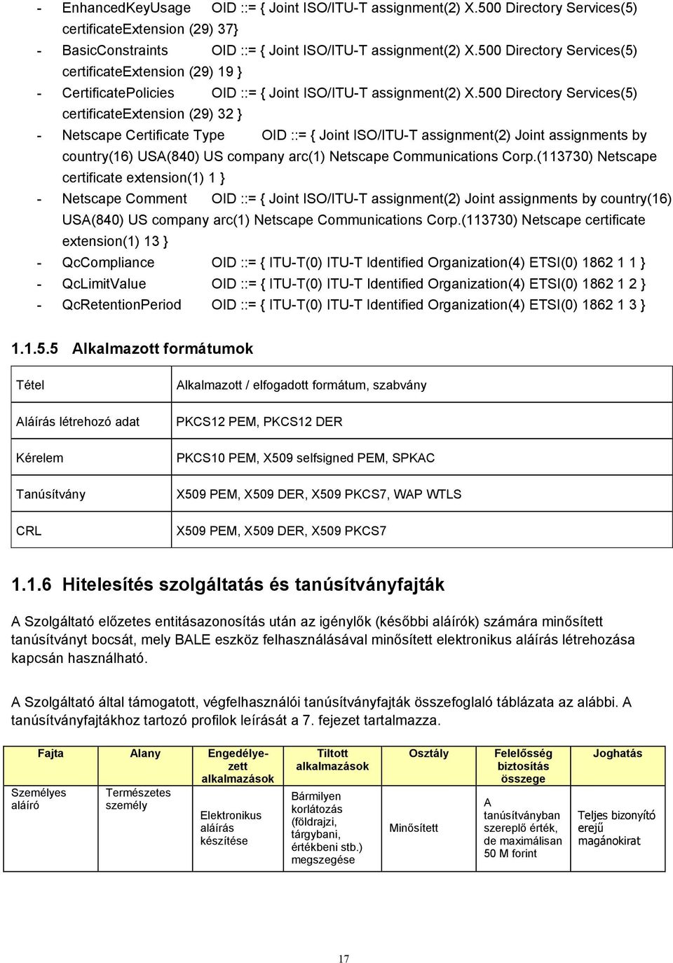 500 Directory Services(5) certificateextension (29) 32 } - Netscape Certificate Type OID ::= { Joint ISO/ITU-T assignment(2) Joint assignments by country(16) USA(840) US company arc(1) Netscape