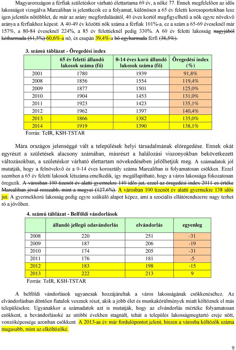 éves kortól megfigyelhető a nők egyre növekvő aránya a férfiakhoz képest.