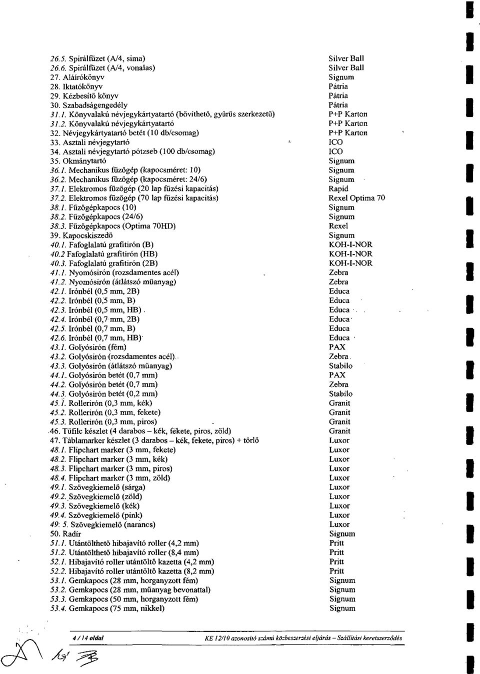 Mechanikus füzögép (kapocsméret: 24/6) 37.. Elektromos füzögép (20 lap füzesi kapacitás) 57.2. Elektromos füzögép (70 lap füzesi kapacitás) 38.. Füzögépkapocs (0) 55.2. Füzögépkapocs (24/6) 38.3. Füzögépkapocs (Optima 70HD) 39.