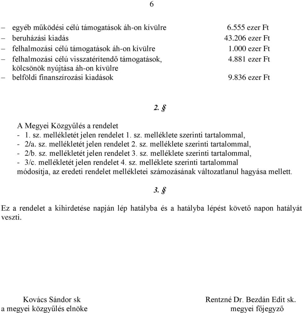 mellékletét jelen rendelet 1. sz. melléklete szerinti tartalommal, - 2/a. sz. mellékletét jelen rendelet 2. sz. melléklete szerinti tartalommal, - 2/b. sz. mellékletét jelen rendelet 3. sz. melléklete szerinti tartalommal, - 3/c.