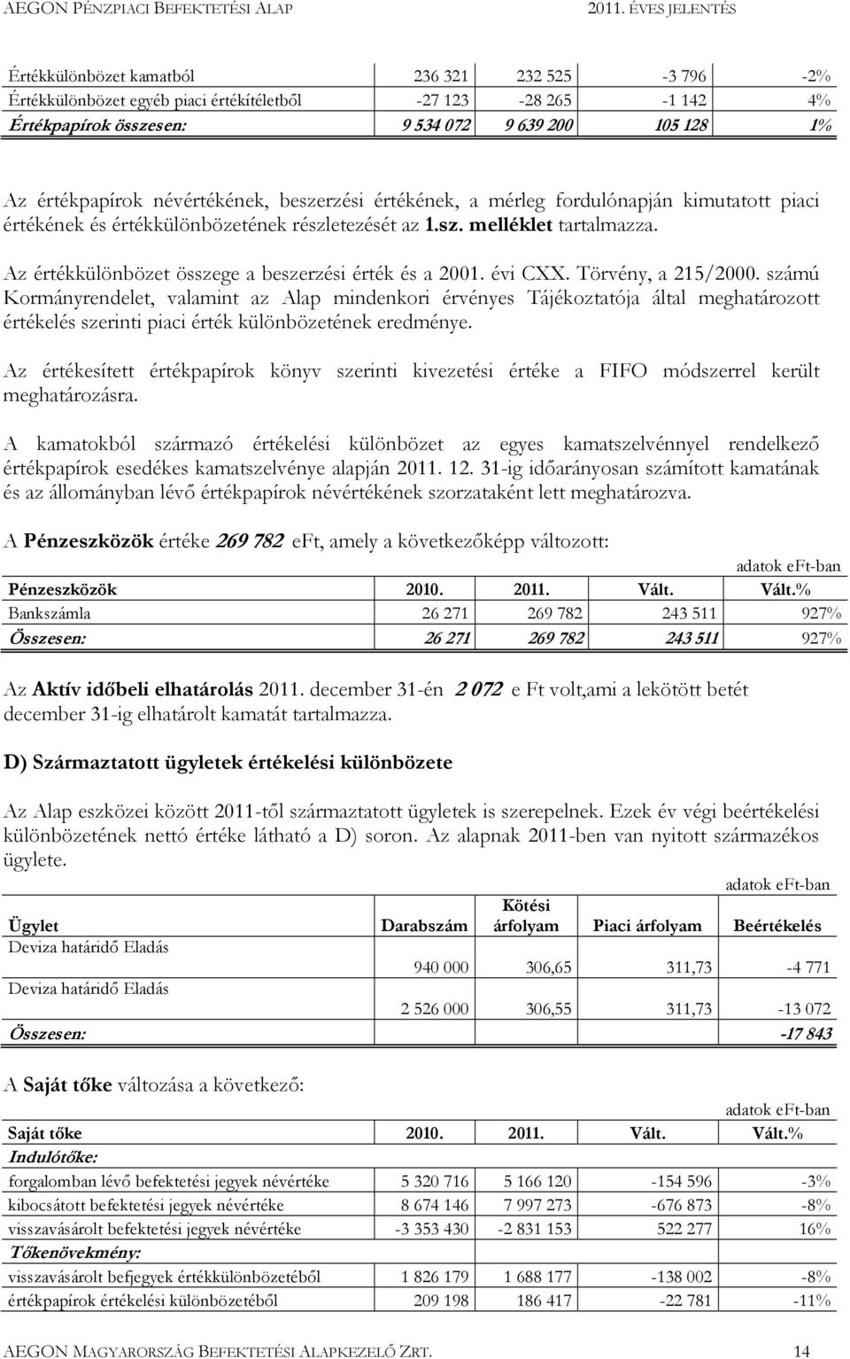 Az értékkülönbözet összege a beszerzési érték és a 2001. évi CXX. Törvény, a 215/2000.