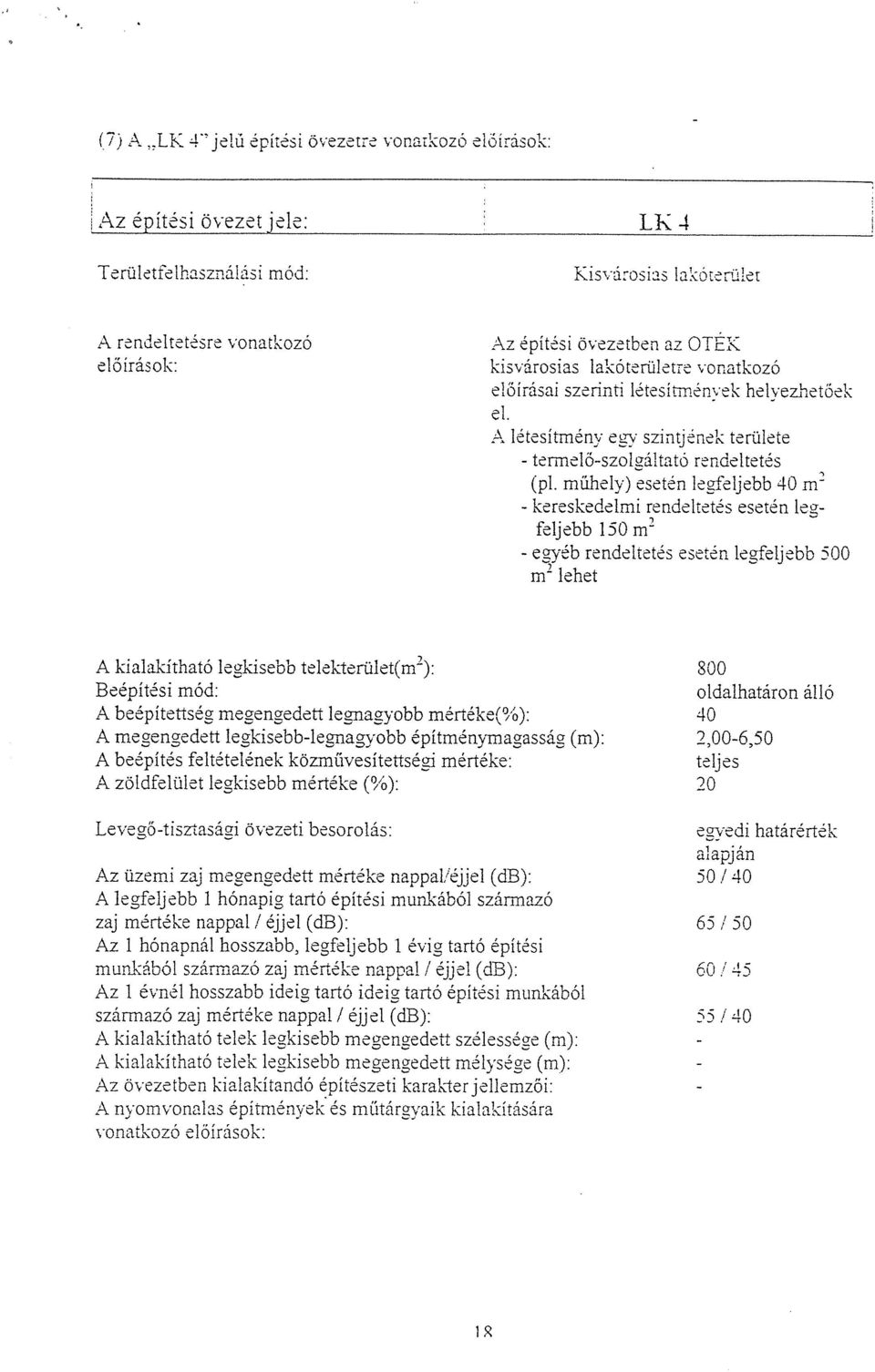 A létesítmény egy szintjének területe - termelő-szolgáltató rendeltetés (p1.