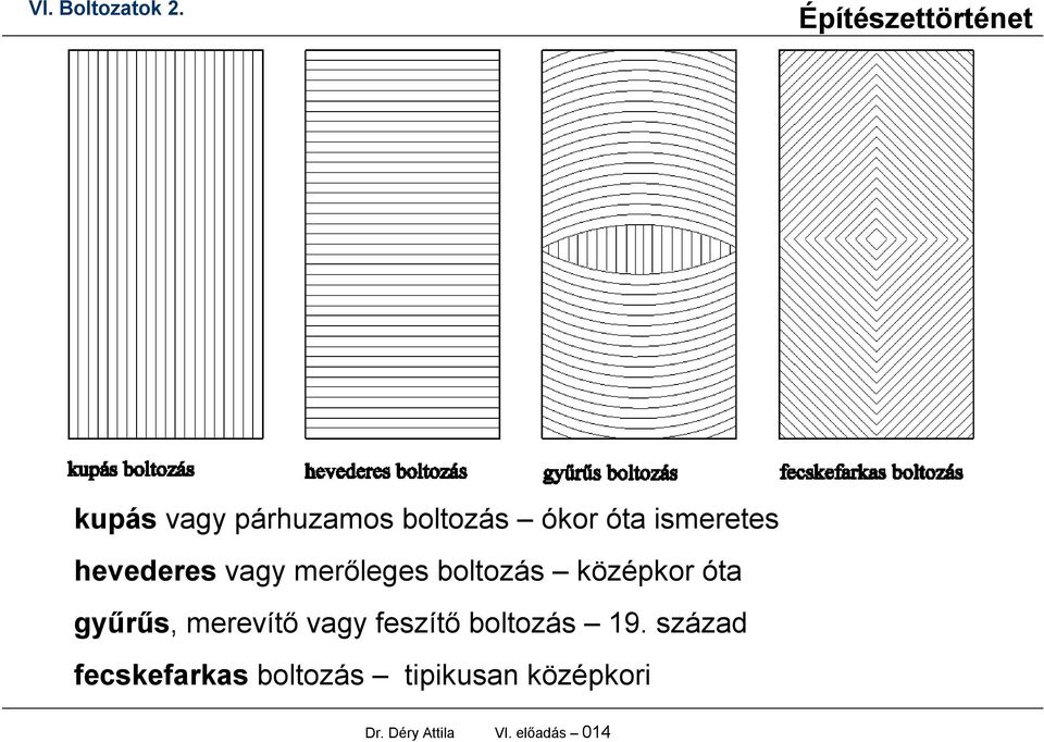 merevítő vagy feszítő boltozás 19.