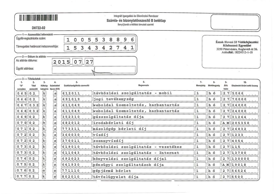 Adós~: 2245- -0 3-Tétaéidéitok--------------------------------------------------.... 2. 3. 4. 7. a. 9. 0. "A" Tóto Kötség Sz.