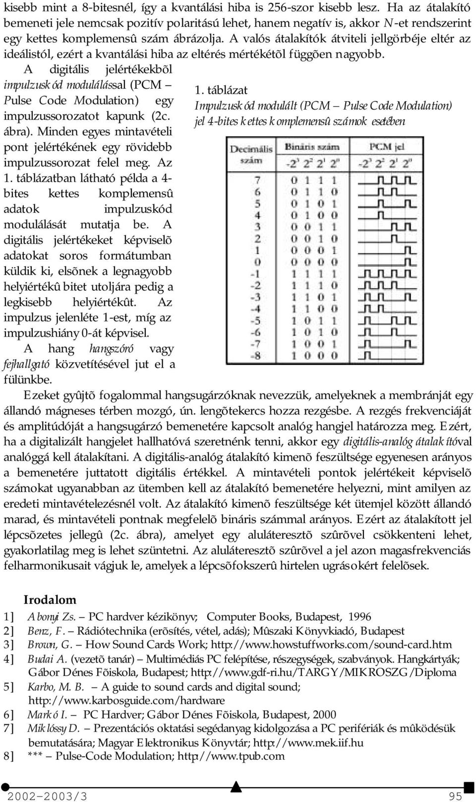 A valós átalakítók átviteli jellgörbéje eltér az ideálistól, ezért a kvantálási hiba az eltérés mértékétõl függõen nagyobb.