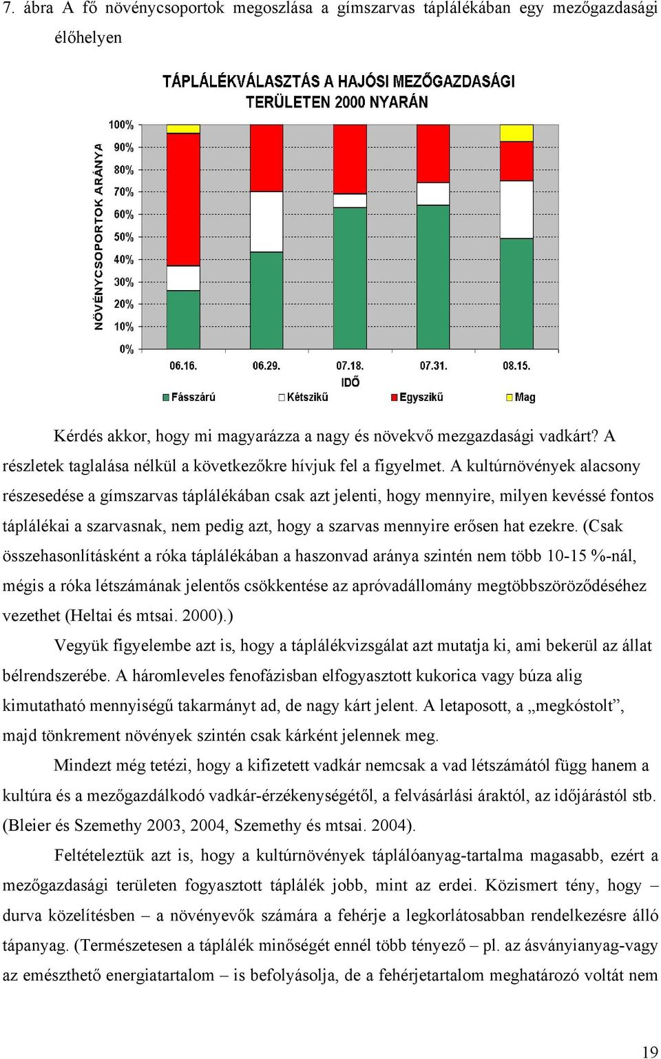 A kultúrnövények alacsony részesedése a gímszarvas táplálékában csak azt jelenti, hogy mennyire, milyen kevéssé fontos táplálékai a szarvasnak, nem pedig azt, hogy a szarvas mennyire erősen hat