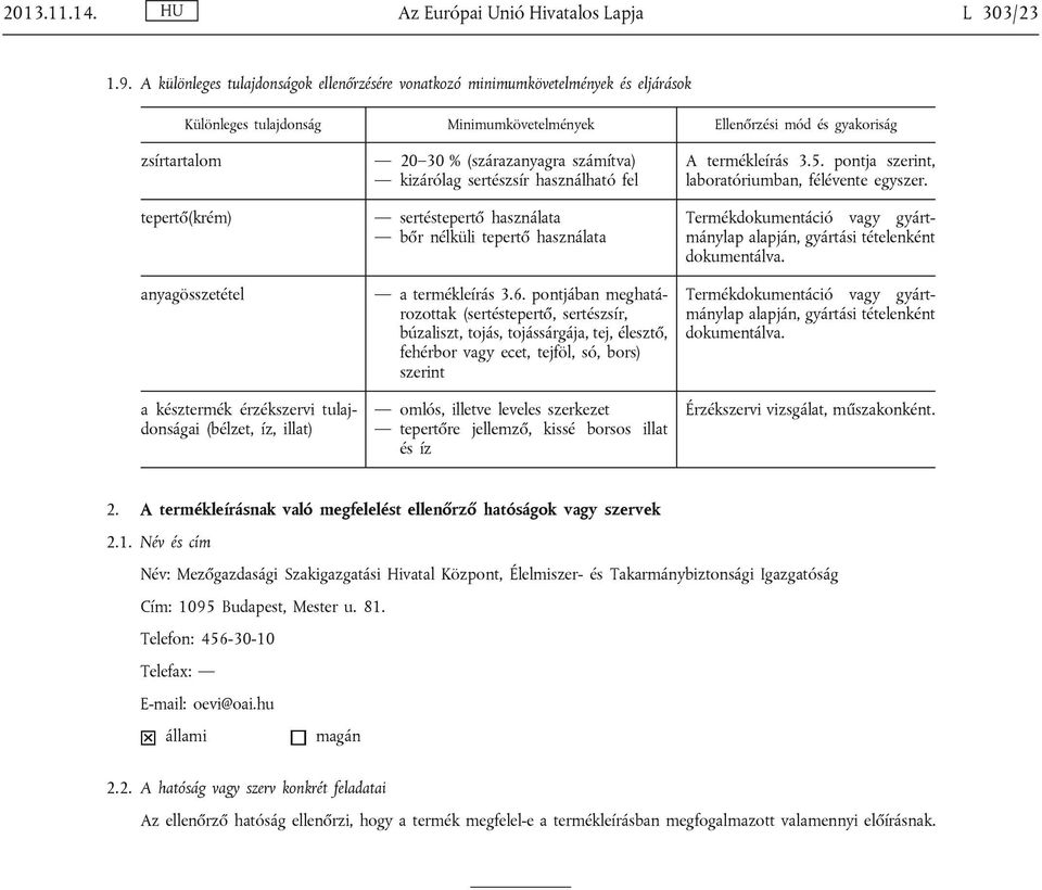 anyagösszetétel a késztermék érzékszervi tulajdonságai (bélzet, íz, illat) 20 30 % (szárazanyagra számítva) kizárólag sertészsír használható fel sertéstepertő használata bőr nélküli tepertő