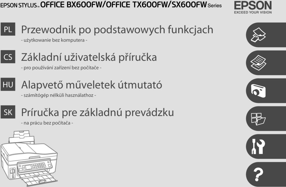 bez počítače - Alapvető műveletek útmutató - számítógép nélküli