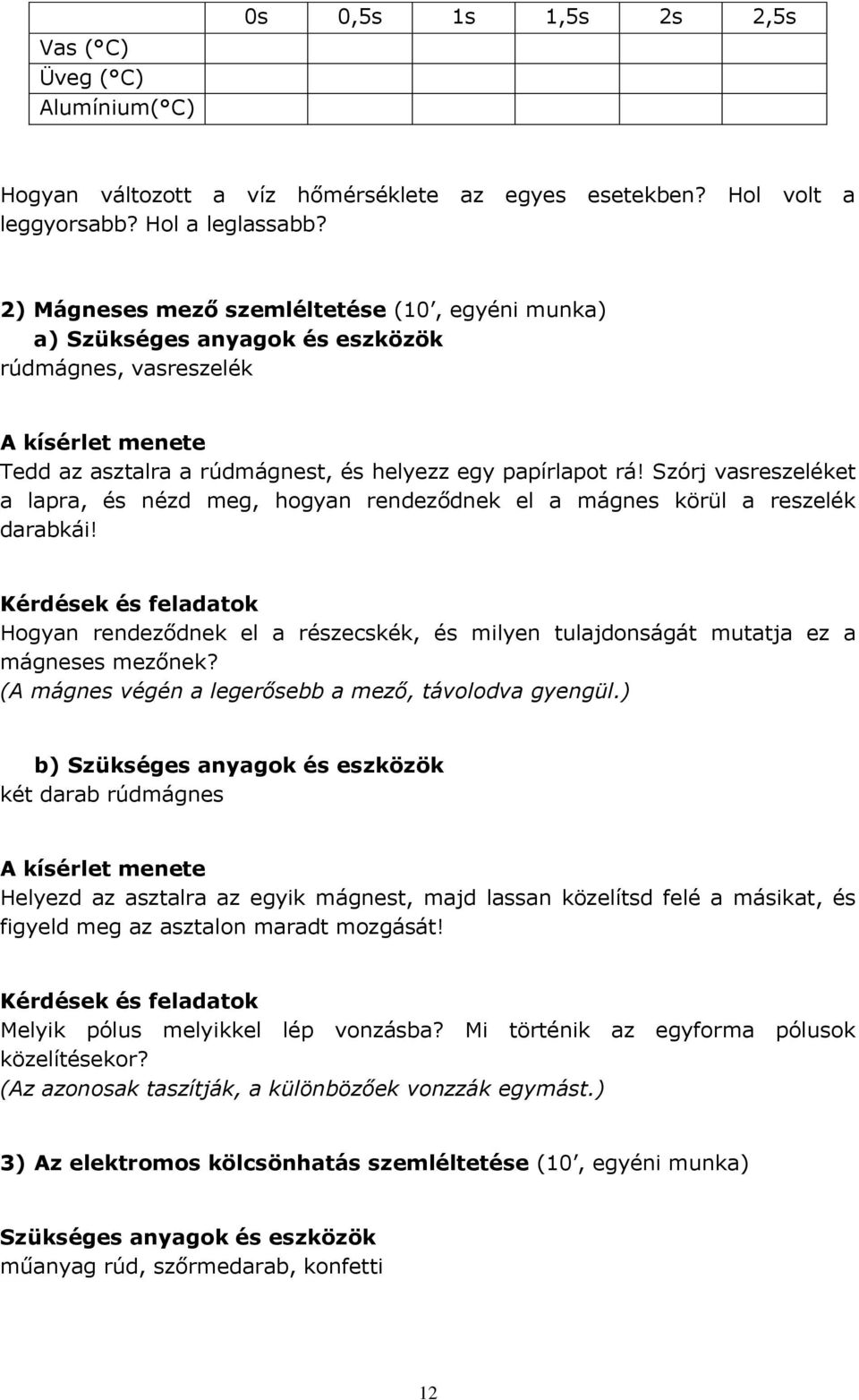 Szórj vasreszeléket a lapra, és nézd meg, hogyan rendeződnek el a mágnes körül a reszelék darabkái!