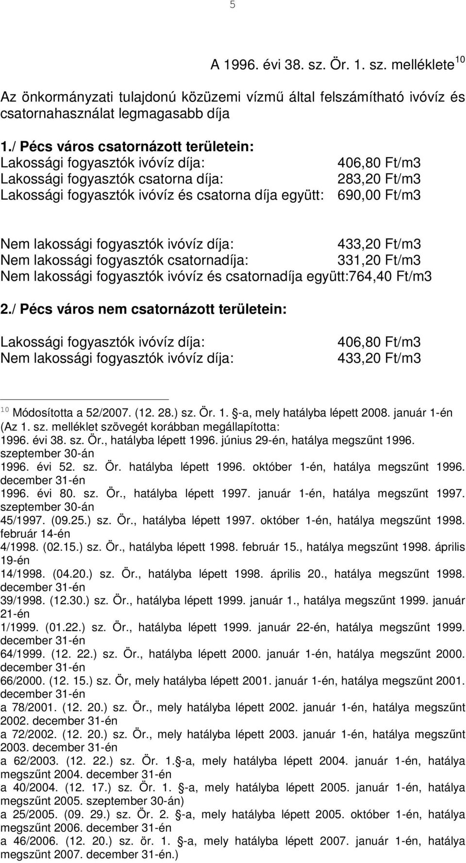 Nem lakossági fogyasztók ivóvíz díja: 433,20 Ft/m3 Nem lakossági fogyasztók csatornadíja: 331,20 Ft/m3 Nem lakossági fogyasztók ivóvíz és csatornadíja együtt:764,40 Ft/m3 2.