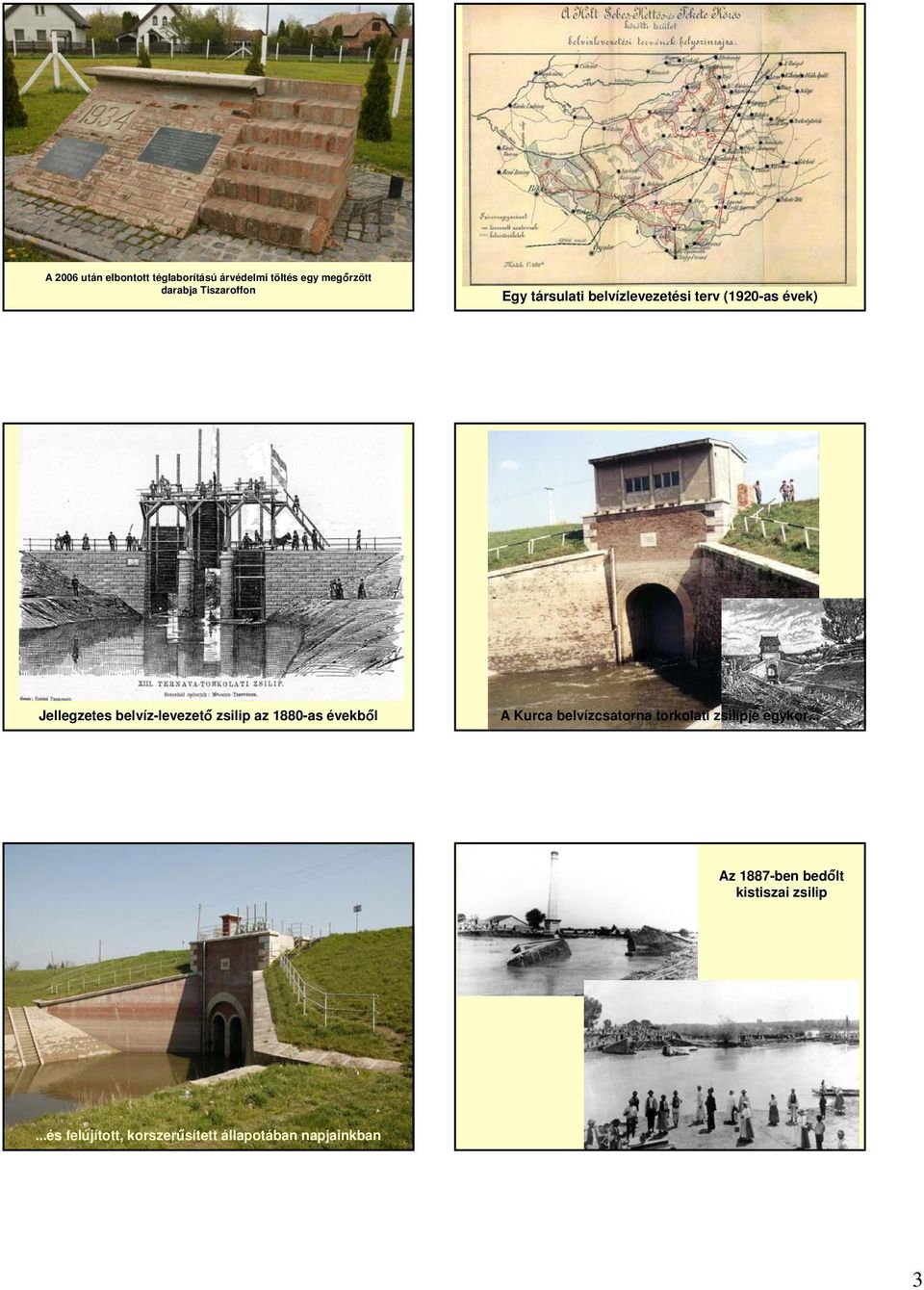 belvíz-levezető zsilip az 1880-as évekből A Kurca belvízcsatorna torkolati zsilipje