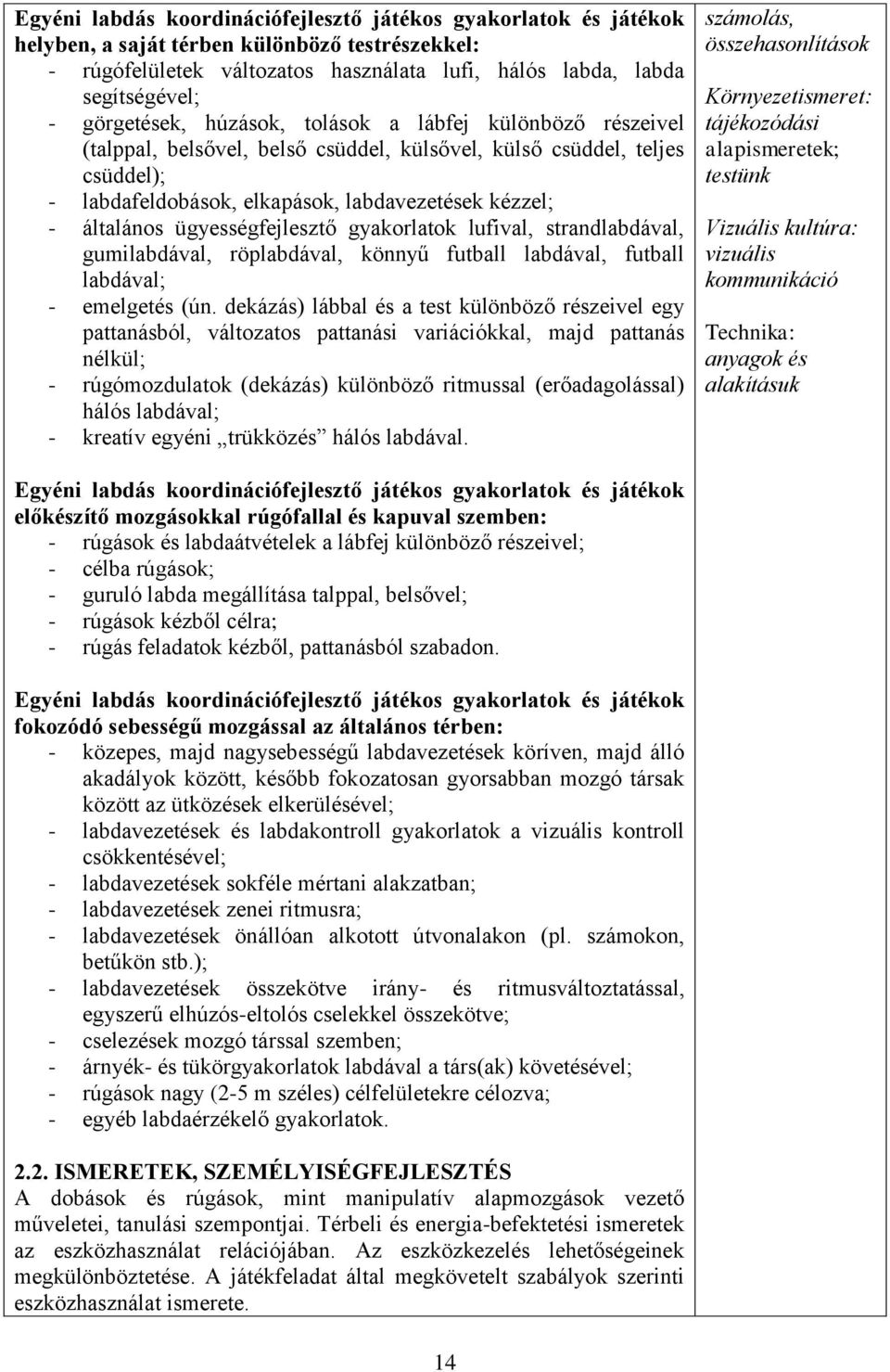 ügyességfejlesztő gyakorlatok lufival, strandlabdával, gumilabdával, röplabdával, könnyű futball labdával, futball labdával; - emelgetés (ún.