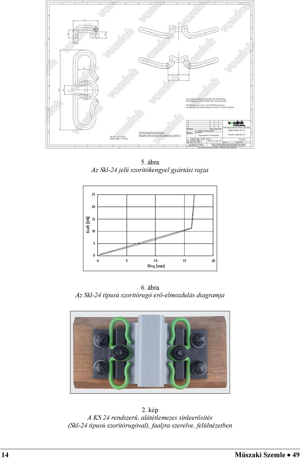 kép A KS 24 rendszerű, alátétlemezes sínleerősítés (Skl-24