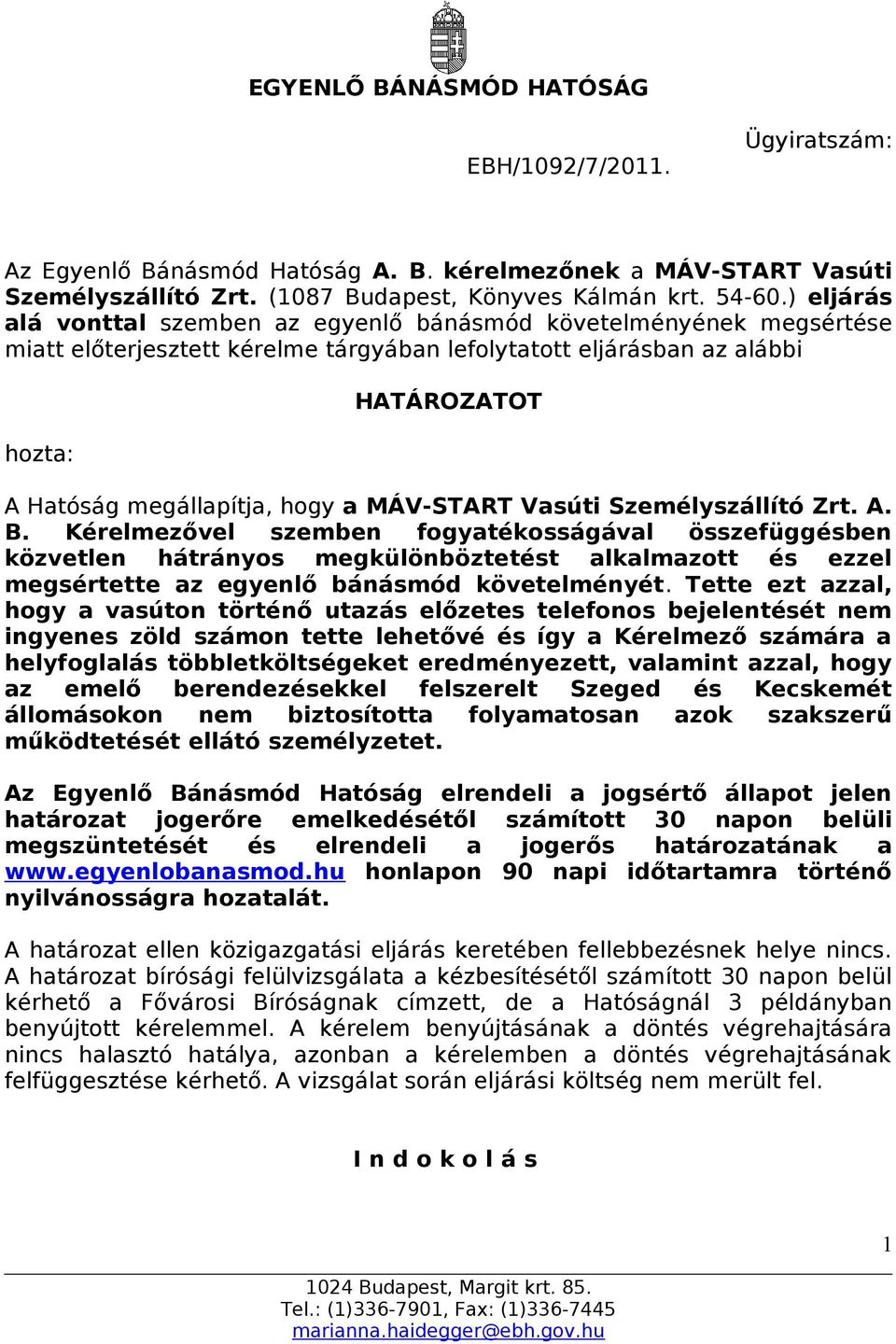 MÁV-START Vasúti Személyszállító Zrt. A. B.