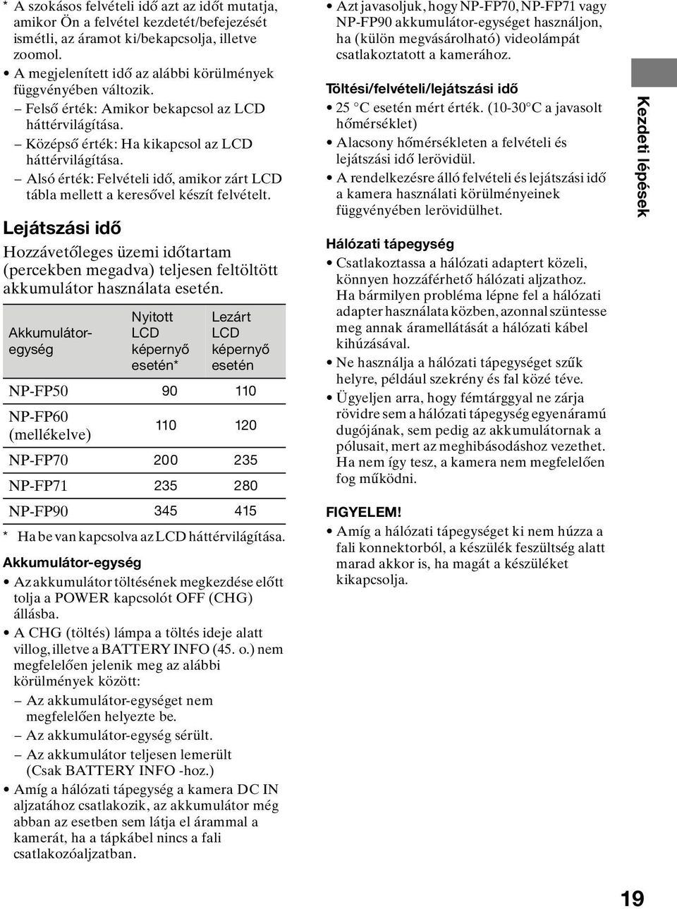 Alsó érték: Felvételi idő, amikor zárt LCD tábla mellett a keresővel készít felvételt.