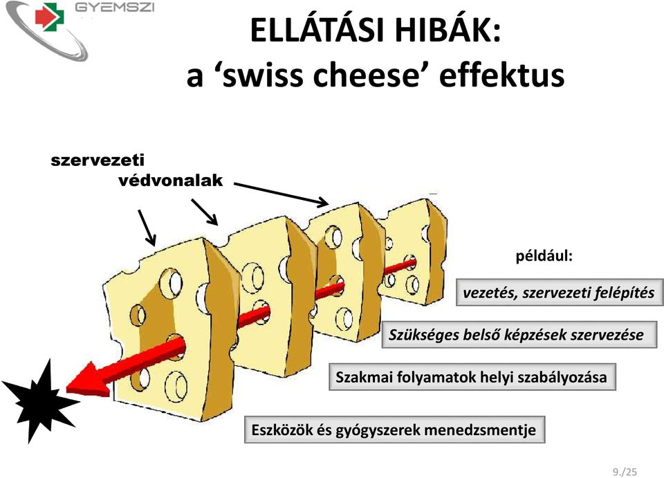 Szükséges belső képzések szervezése Szakmai folyamatok