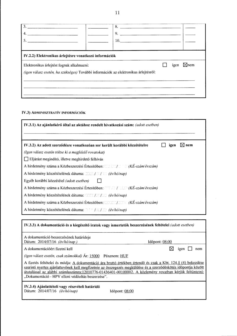 ADMINISZTRA TiV INFORMACI<)K IV.3.